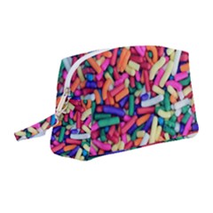 Colorful Candy Texture, Close-up Wristlet Pouch Bag (medium)