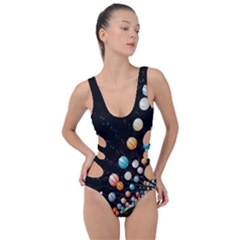 Ballons Night Party Side Cut Out Swimsuit