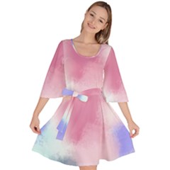 Pastel Ballons, Ballons, Velour Kimono Dress