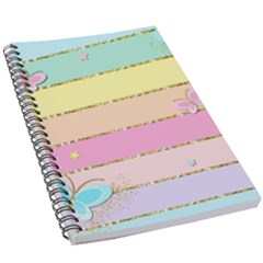 Pastel, Butterfly, Spring, Stripes, 5 5  X 8 5  Notebook