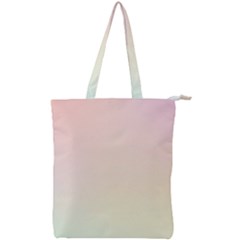 Rainbow Pastel, Purple, Gradient, Light, Led, Pink, Simple Double Zip Up Tote Bag