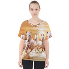 Seven Horses, Sun V-neck Dolman Drape Top