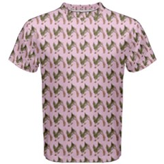 Fern Pattern 2 Pink Men s Cotton T-shirt