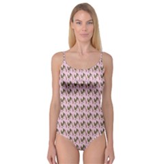 Fern Pattern 2 Pink Camisole Leotard 