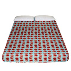 Kawaii Jam Pattern Aqua Fitted Sheet (california King Size)