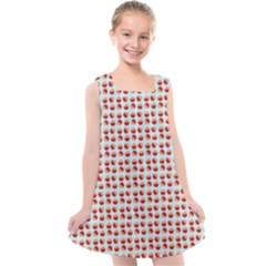 Kawaii Jam Pattern Aqua Kids  Cross Back Dress