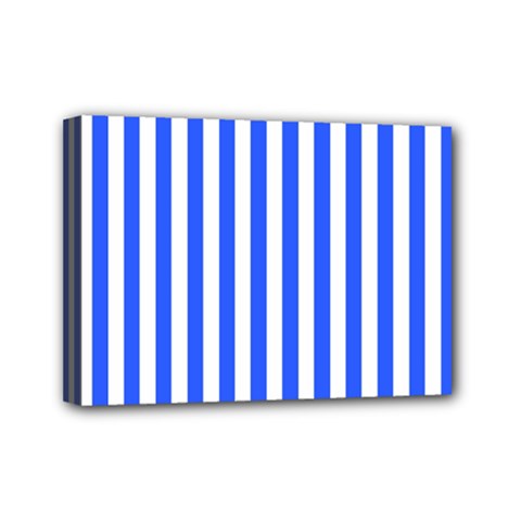 Blue Stripes, Sticker, Stickers Mini Canvas 7  X 5  (stretched)