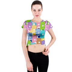 Care Bears, Adorable, Art Crew Neck Crop Top