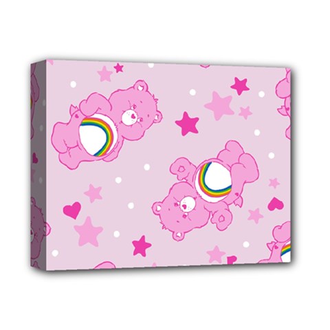 Cheer Bear Pink, Care, Care Bears, Cartoon Deluxe Canvas 14  X 11  (stretched)