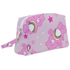 Cheer Bear Pink, Care, Care Bears, Cartoon Wristlet Pouch Bag (large)