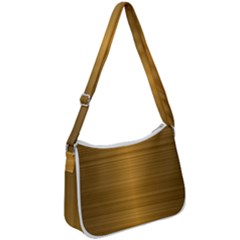 Gold, Desenho, Golden, Metal, Shiny, Zip Up Shoulder Bag