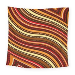 Waves Pattern Abstract Neutrals Square Tapestry (large) by Maspions