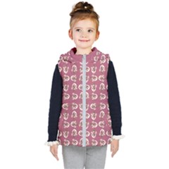 Whimsy Chickens Pattern Kids  Hooded Puffer Vest