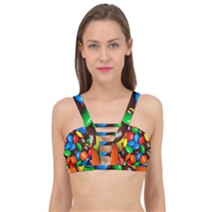 Colorful Candy Background, Close-up Cage Up Bikini Top