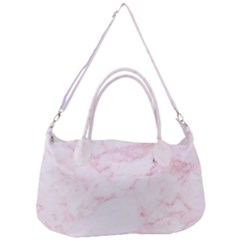 Pink Marble, Gold, Marble, Pattern, Pink, Rose Removable Strap Handbag