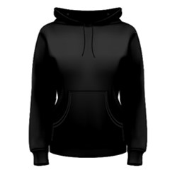 Plain Black Black Women s Pullover Hoodie