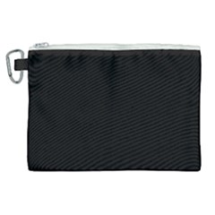 Plain Black Black Canvas Cosmetic Bag (xl)