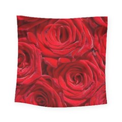 Red Roses , Flowers, Red Roses Square Tapestry (small) by kyorashop23