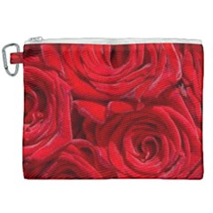 Red Roses , Flowers, Red Roses Canvas Cosmetic Bag (xxl)