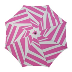 White Pink Stripes, Pattern Golf Umbrellas