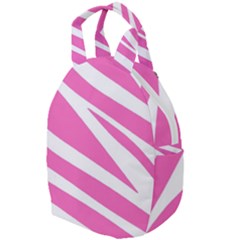 White Pink Stripes, Pattern Travel Backpack