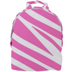 White Pink Stripes, Pattern Mini Full Print Backpack