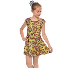 Whimsy Chickens Pattern (ai) Kids  Cap Sleeve Dress