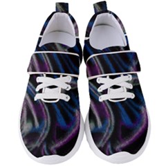 Multicolored Abstract Dynamic Shapes Print Women s Velcro Strap Shoes