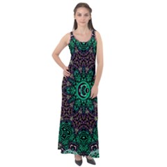 Islamic Coin  Sleeveless Velour Maxi Dress