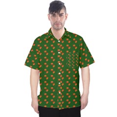 Kawaii Pumpkin Patt Green Men s Hawaii Shirt