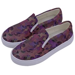 Monster Snake Hand Drawn Illustration Motif Random Pattern Kids  Canvas Slip Ons