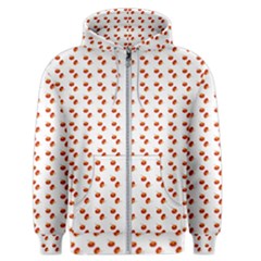 Kawaii Pumpkin Patt White Men s Zipper Hoodie