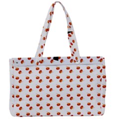 Kawaii Pumpkin Patt White Canvas Work Bag