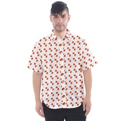 Kawaii Pumpkin Patt White Men s Short Sleeve Shirt