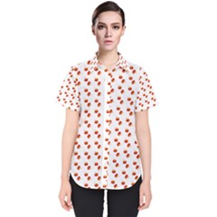 Kawaii Pumpkin Patt White Women s Short Sleeve Shirt