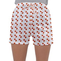 Kawaii Pumpkin Patt White Sleepwear Shorts