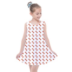 Kawaii Pumpkin Patt White Kids  Summer Dress