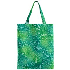 Retro Flower Pattern Design Batik Zipper Classic Tote Bag