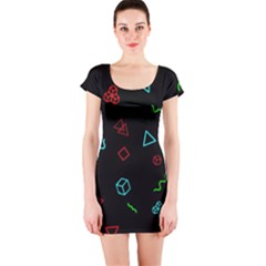 Amoled Short Sleeve Bodycon Dress