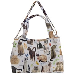 Cats, All, Collage, Cat Double Compartment Shoulder Bag