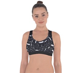 Cryptic Creature Pattern  Cross String Back Sports Bra