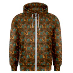 Blue Bloom Bouquet Men s Zipper Hoodie