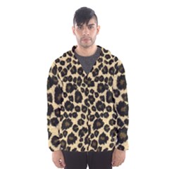 Jaguar Skin Texture, Jaguar Wool Texture, Yellow Men s Hooded Windbreaker