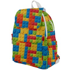 Lego Bricks, Colorful Dots Background Top Flap Backpack