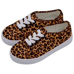 Leopard Skin Texture Macro, Brown Kids  Classic Low Top Sneakers