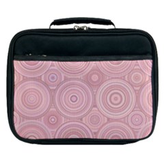 Pink Retro Texture With Circles, Retro Circles Background, Lunch Bag