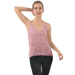 Pink Retro Texture With Circles, Retro Circles Background, Chiffon Cami