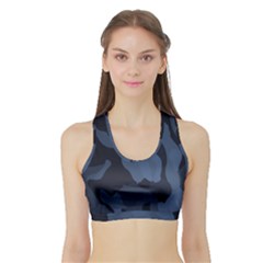 Purple Camo Sports Bra With Border