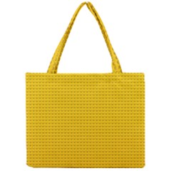 Yellow Lego Texture, Macro, Yellow Dots Background Mini Tote Bag