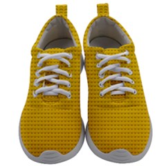 Yellow Lego Texture, Macro, Yellow Dots Background Mens Athletic Shoes